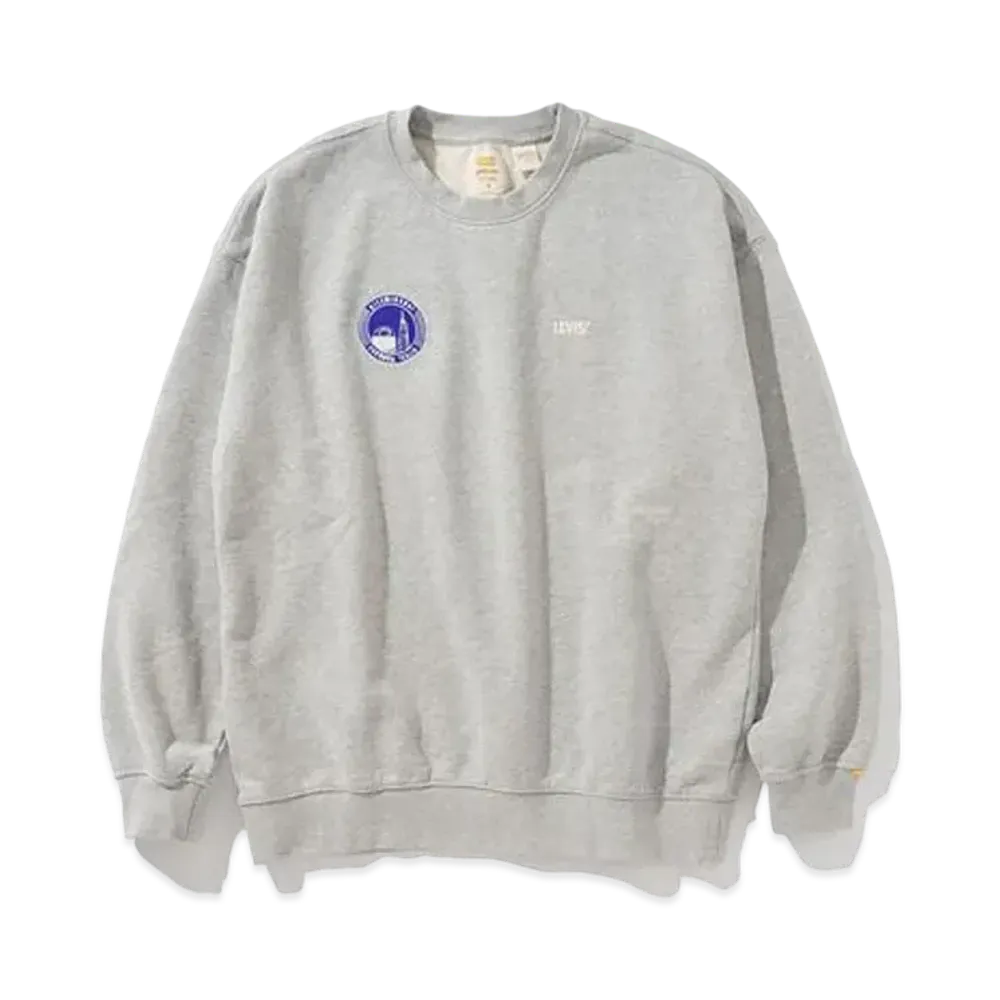 Levi's Fukuoka-Tenjin 4TH Anniversaty Emblem Crewneck Sweatshirt "Gray"