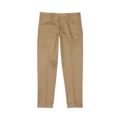 Paul Smith Cotton Stretch Ankle-Cut Trousers "Beige"