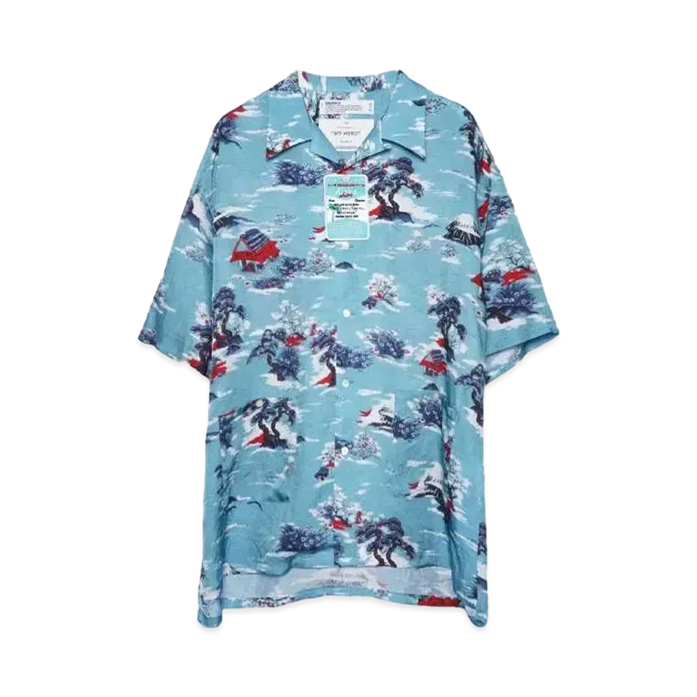 DAIRIKU Cliff Aloha Shirt "Blue"