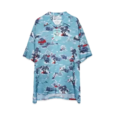 DAIRIKU Cliff Aloha Shirt "Blue"
