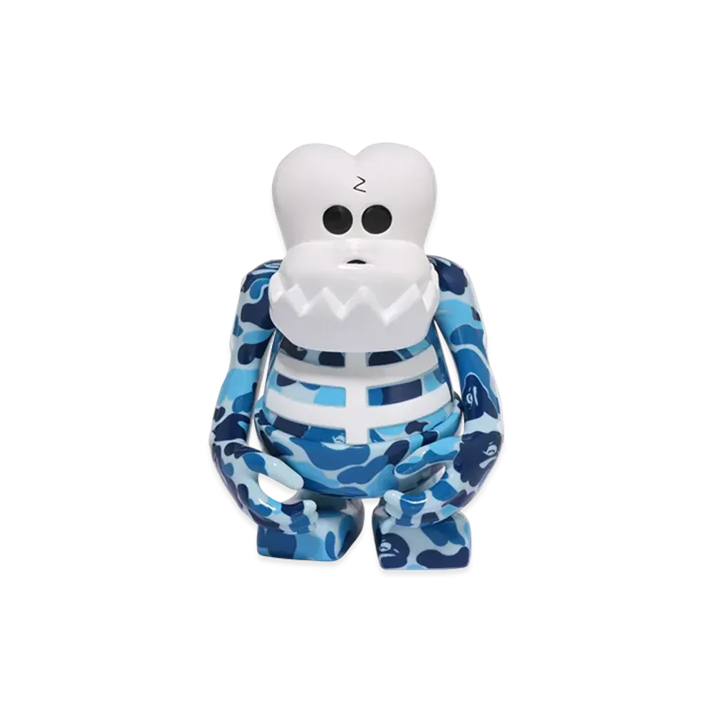 A BATHING APE x Bounty Hunter ABC Camo Skull-Kun Figure "Blue"