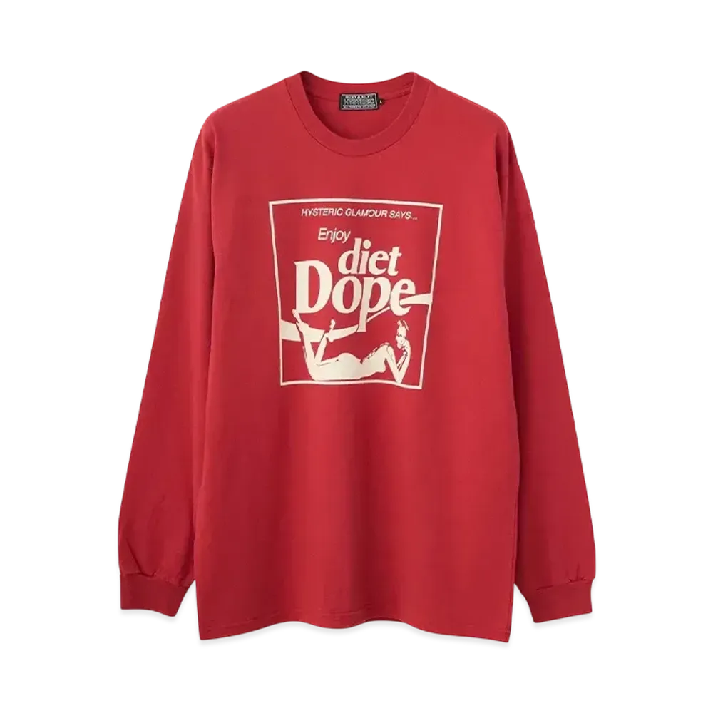 HYSTERIC GLAMOUR Diet Dope T-Shirt "Red"