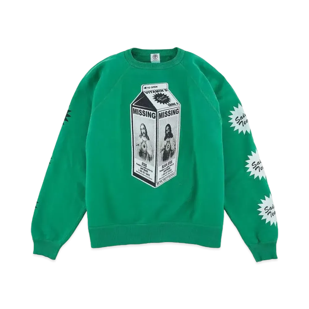 SAINT Mxxxxxx × DENIM TEARS SWT SH/ON THE MLK CTN "Green"