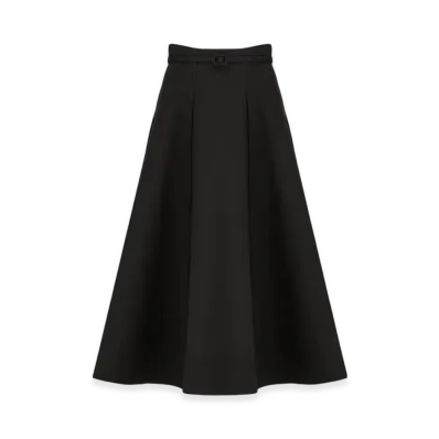 Dior Women's Mid-Length Skirt Wool Silk "Black"