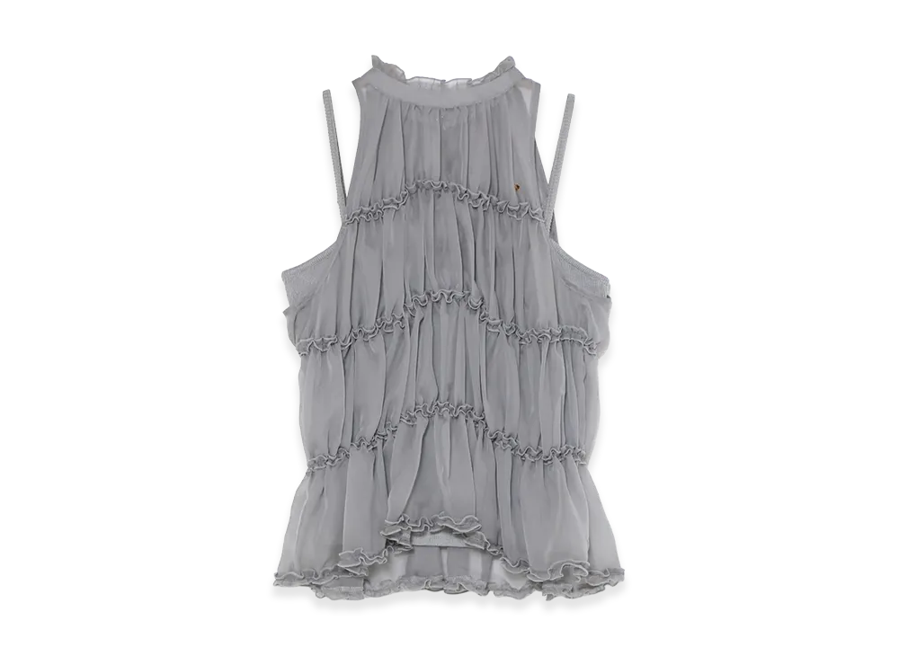 ANDMARY Women's Alice Shirring Tops "Blue"