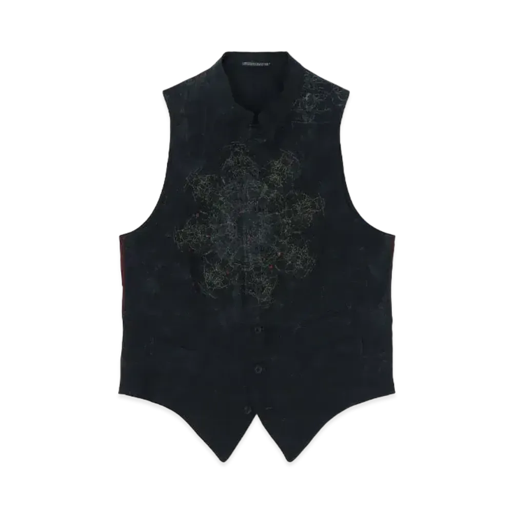 Yohji Yamamoto Indra W-Indra Design Vest W/ Collar "Black"