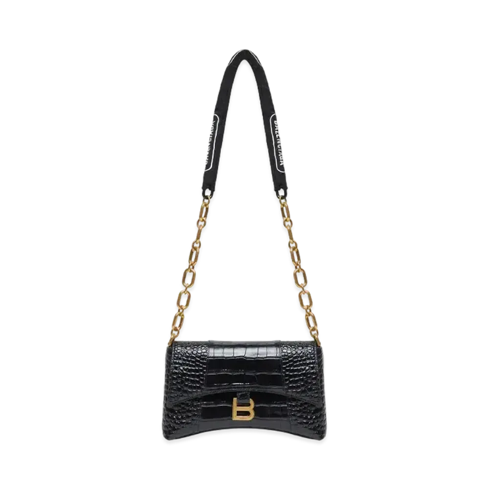 BALENCIAGA Crocodile Emboss XS "Black"
