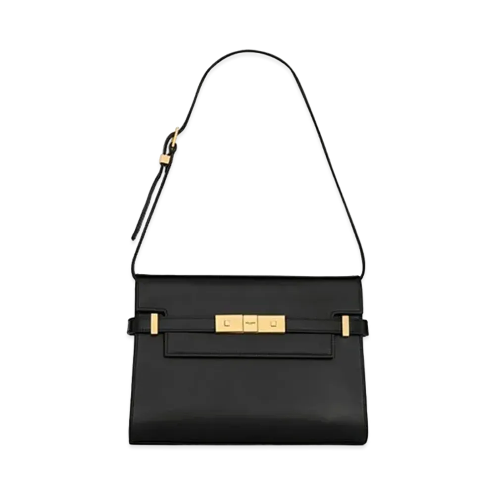 Saint Laurent Manhattan Small Shoulder Bag In Box Saint Laurent Leather "Black"