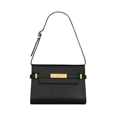 Saint Laurent Manhattan Small Shoulder Bag In Box Saint Laurent Leather "Black"
