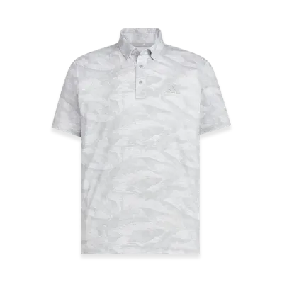 adidas Golf Graphic AOP Short-Sleeve Polo Shirt "Grey Two"