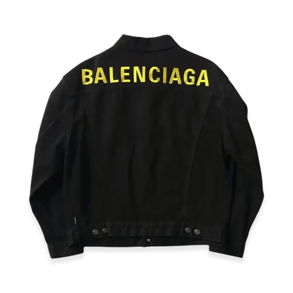 BALENCIAGA Logo Denim Jacket "Black"