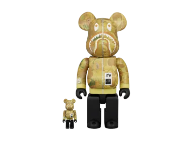 MEDICOM TOY "BEARBRICK" Bape X Van Gogh Museum Sunflowers Shark 100% & 400%
