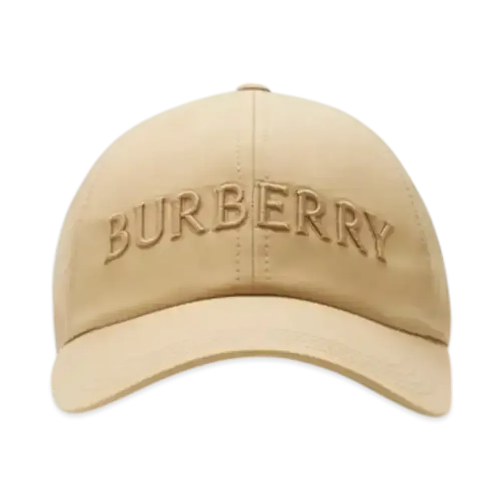 Burberry Logo Gabardine Baseball Cap "Flax"