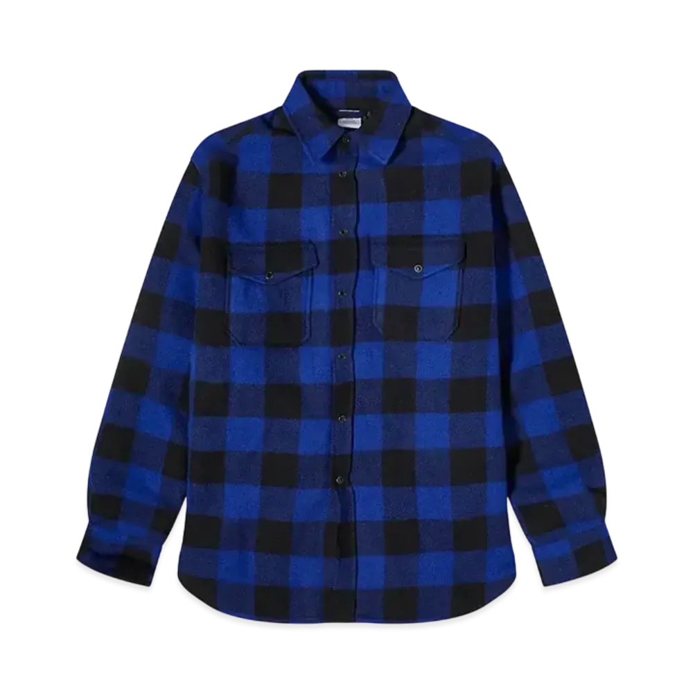 VETEMENTS Flannel Shirt Jacket "Blue/Black" UE64SH260BN