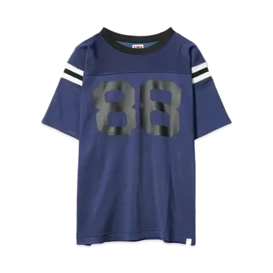 Bedwin & the heartbreakers MASON Ex.S/S PRINTED TEE KELCE "NAVY"