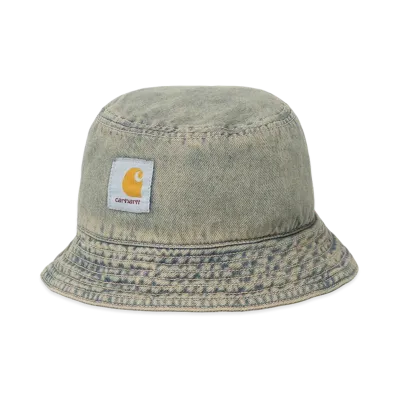 Carhartt WIP Tigan Bucket Hat "Blue / Leather (garment dyed)"