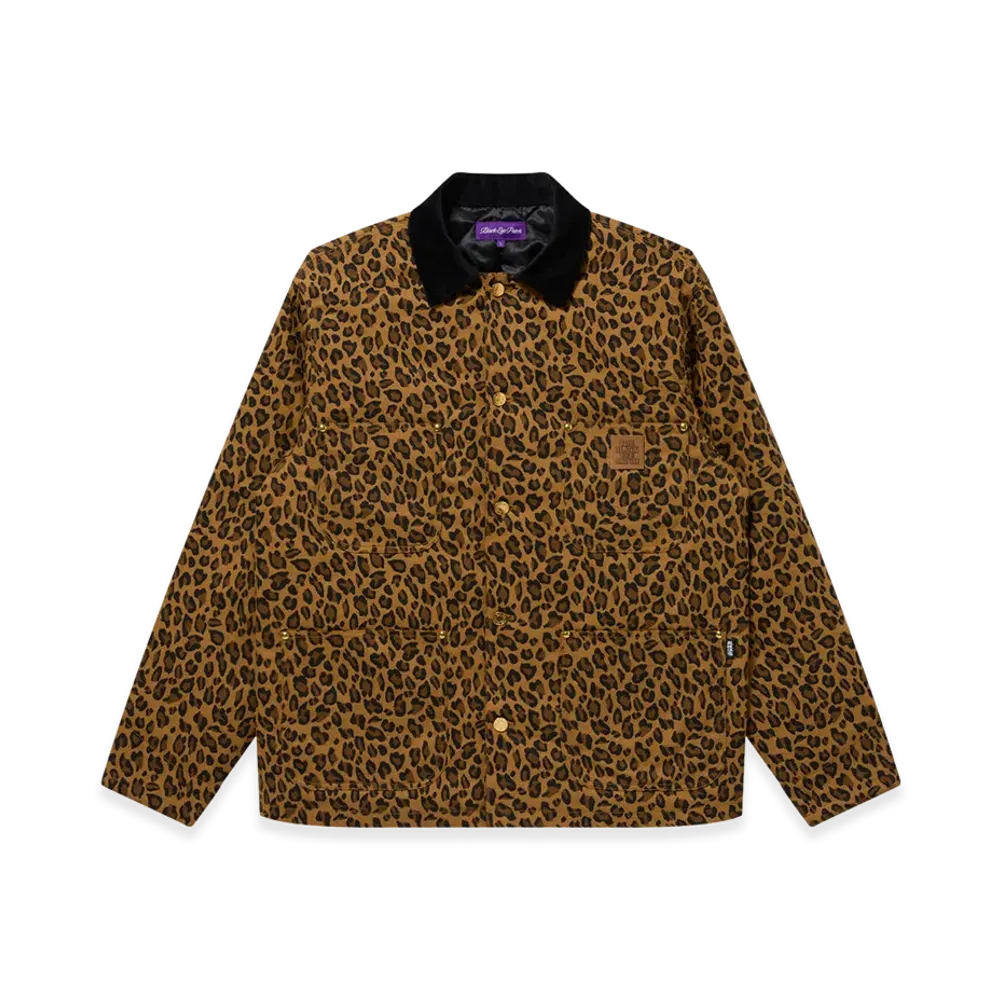 BlackEyePatch Leopard Patterned Coverall Jacket "Brown"