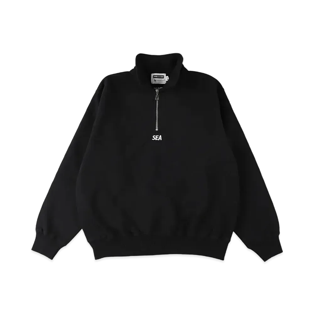 WIND AND SEA x Red Wood Classics Spirit Bear Half Zip "Black"