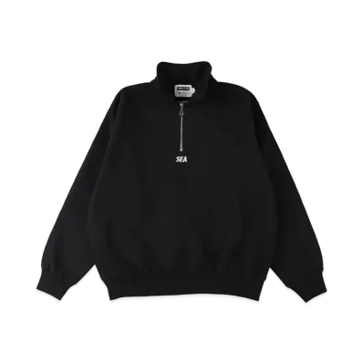 WIND AND SEA x Red Wood Classics Spirit Bear Half Zip "Black"