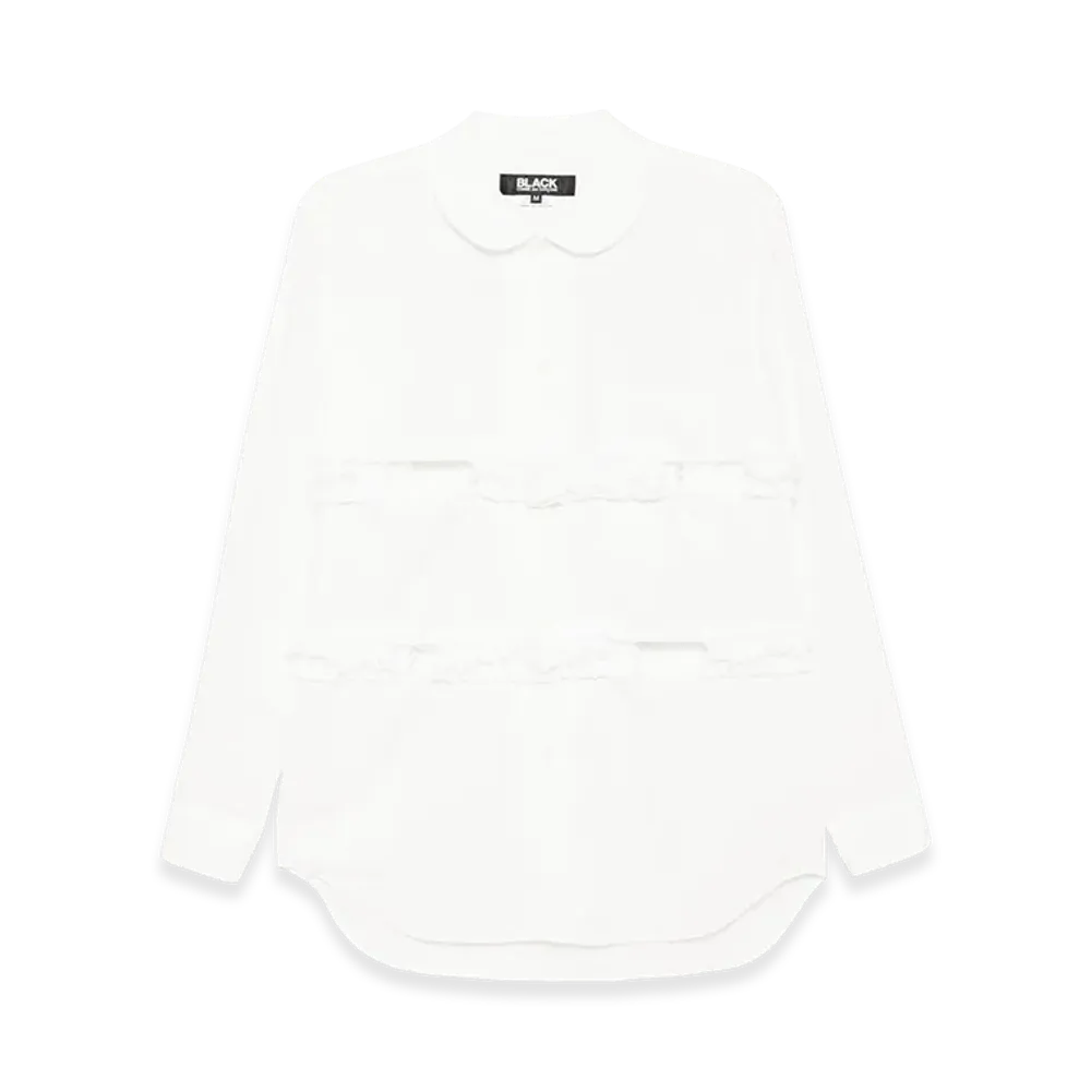 BLACK COMME des GARCONS Peter Pan Ruffle Shirt "Black"