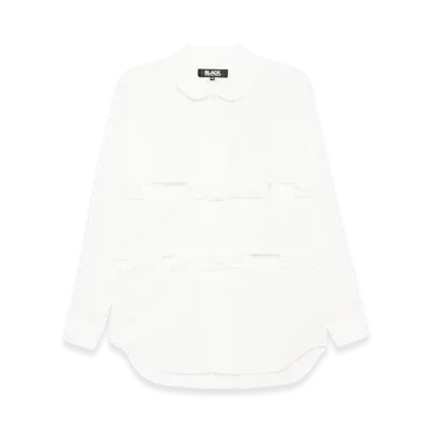 BLACK COMME des GARCONS Peter Pan Ruffle Shirt "Black"