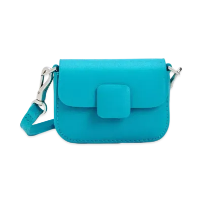 CHARLES & KEITH Mini Core Square Push Lock Bag "Blue"