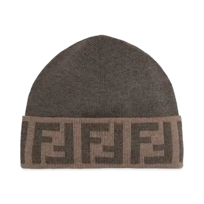 FENDI Beanie Wool Hat "Gray"