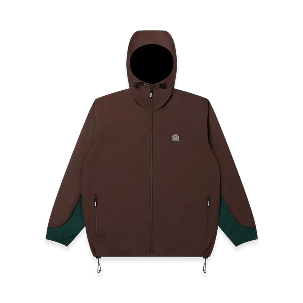 BlackEyePatch Small OG Label Nylon Track Jacket "Brown"