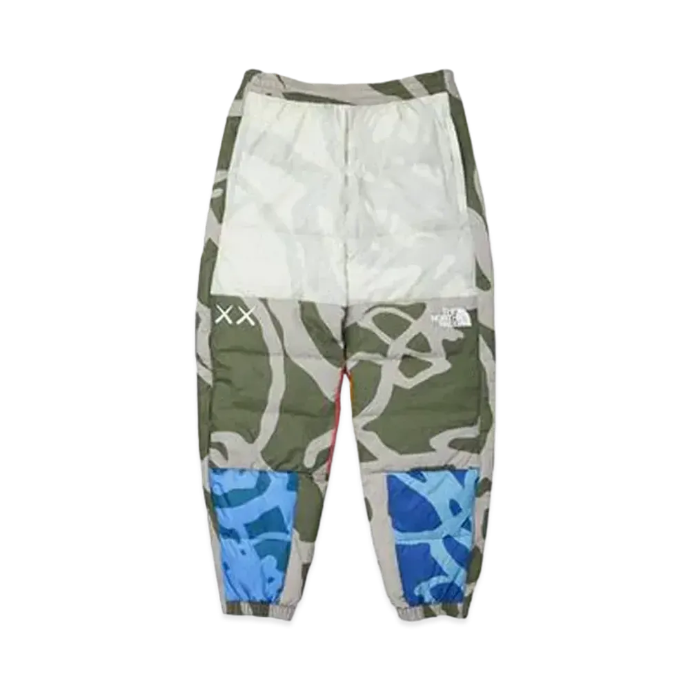 The North Face Kaws Puffer Pants "Grey Blue"