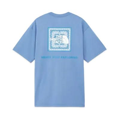 The North Face Short Sleeve Bandana Square Logo Tee (Men's) "Indigo Stone"