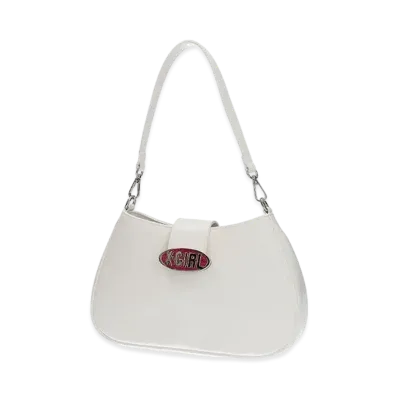 X-Girl Glitter Oval Logo 2Way Bag "White"