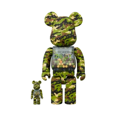 MEDICOM TOY "BEARBRICK" MY FIRST BABY DIGITAL CAMO Ver. 100% & 400%