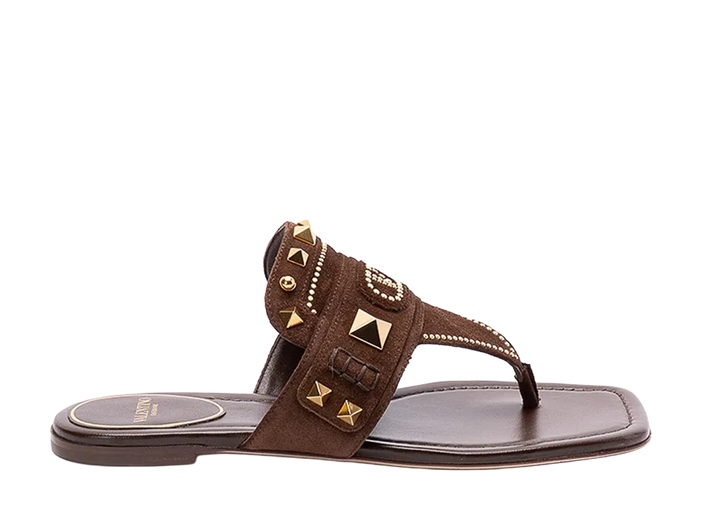 Valentino Garavani Women's Plaster Caster Slides "Brown"