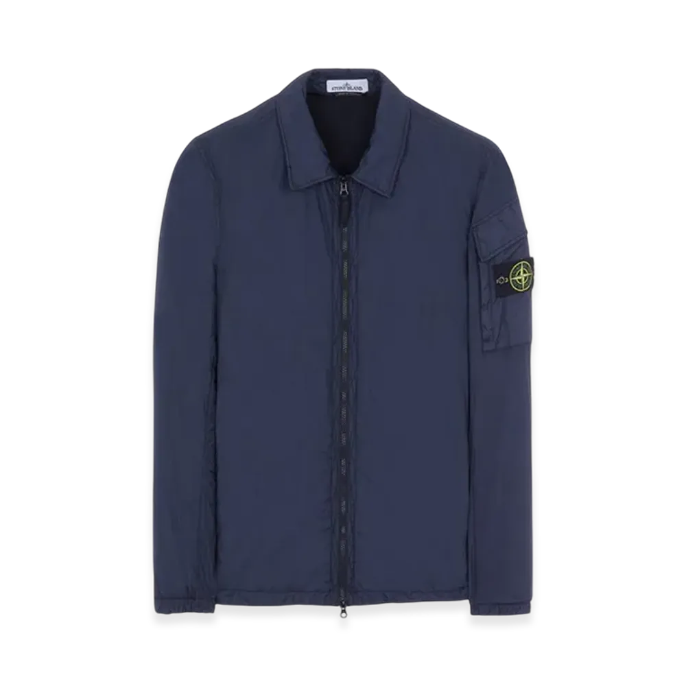 Stone Island 10223 Crinkle Reps Nylon Garment Dyed Overshirt - 22FW "Navy Blue"