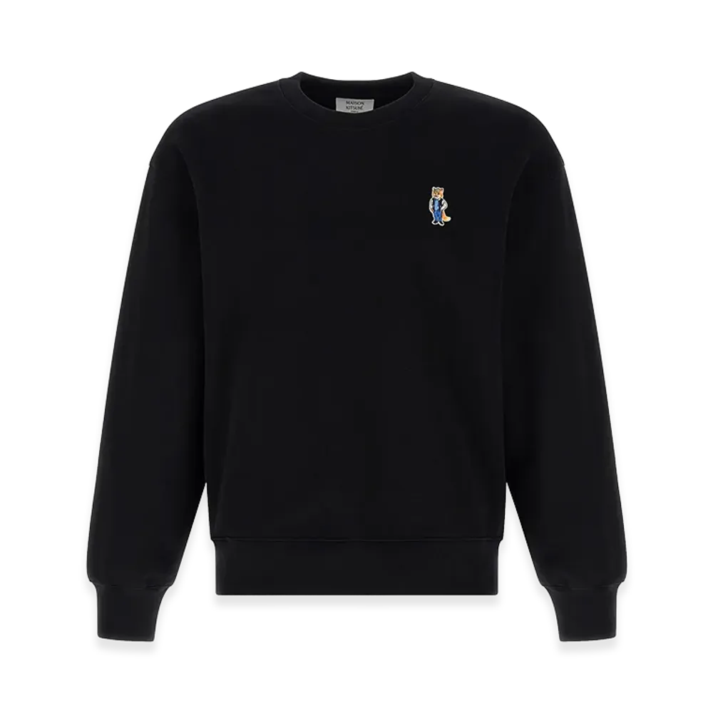 Maison Kitsune Dressed Fox Comfort Fit Fleece Sweatshirt "Black"