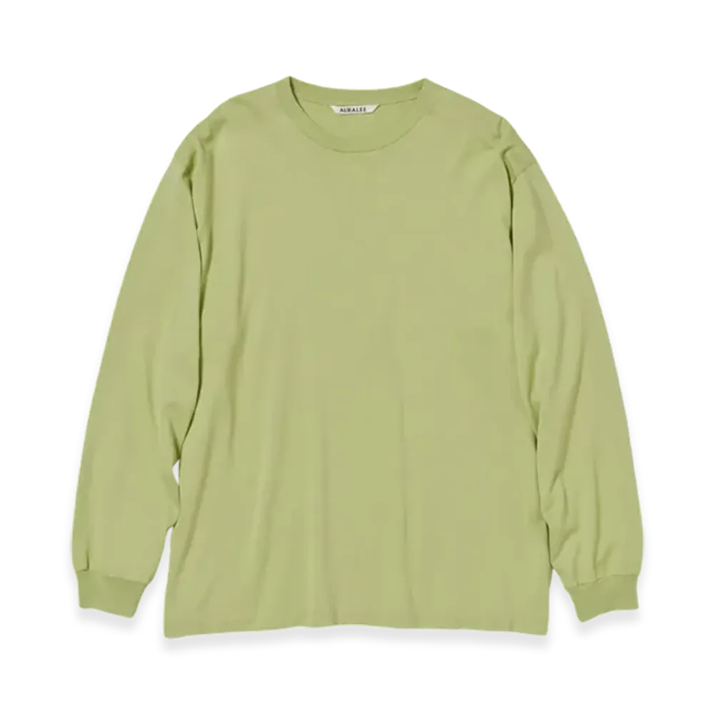 AURALEE Luster Plaiting L/S T-Shirt "Light Green"