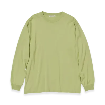 AURALEE Luster Plaiting L/S T-Shirt "Light Green"