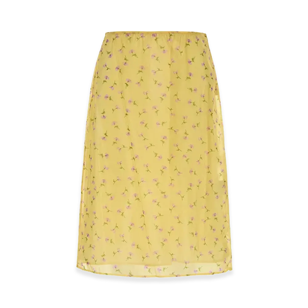 Jil Sander Women's Organza Skirt "Printed/Yellow"
