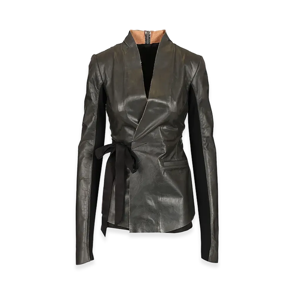 Rick Owens Women's Hollywood Leather Jacket "Black"