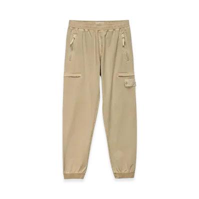Stone Island 655F3 Ghost Piece Cotton Stretch Fleece Pants - 21SS "Beige"