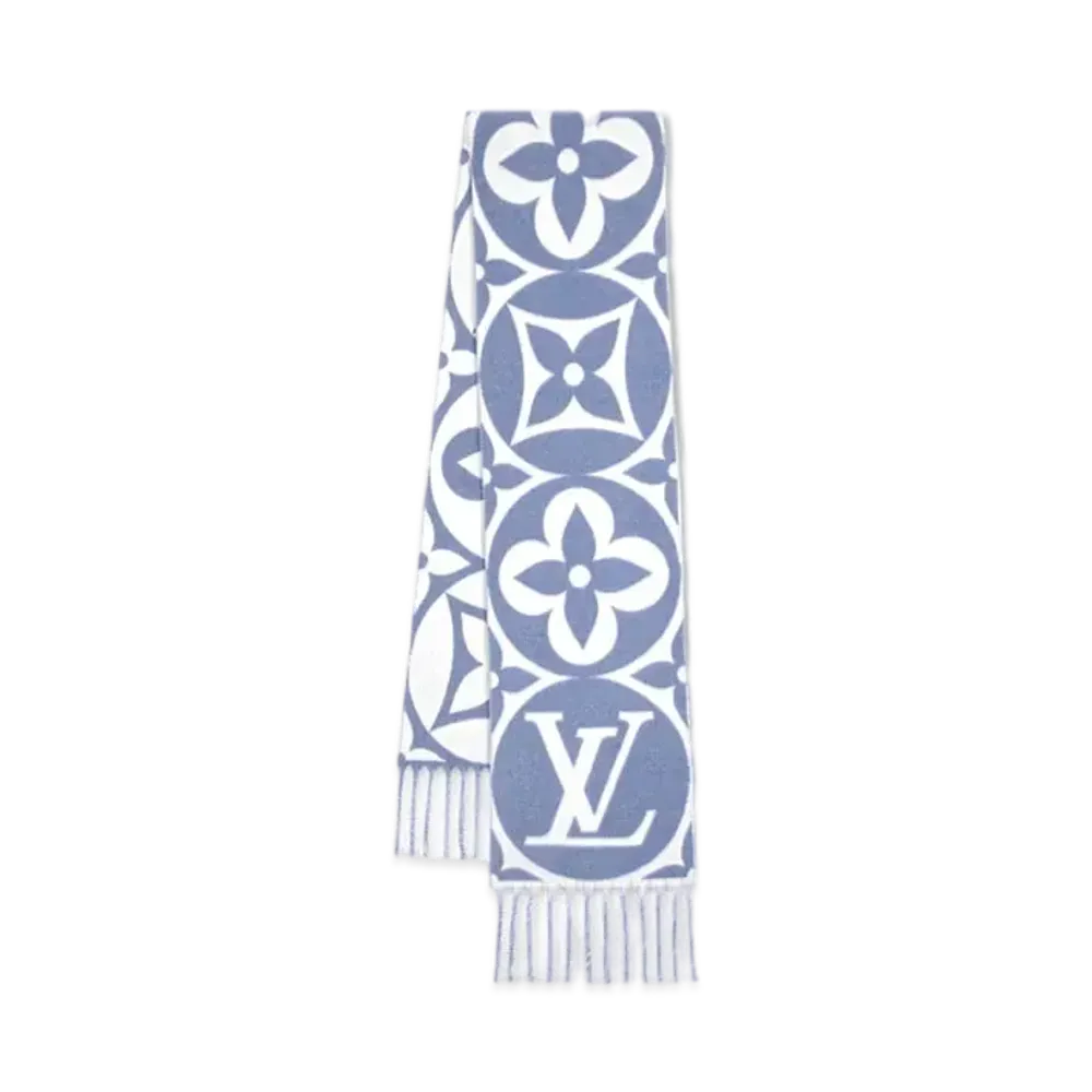 Louis Vuitton LV Medallion Scarf "Blue"