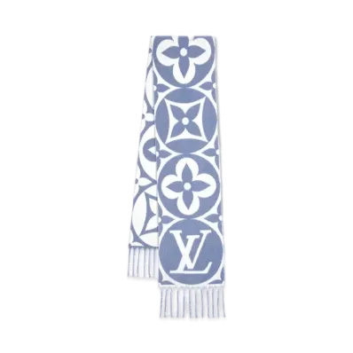 Louis Vuitton LV Medallion Scarf "Blue"