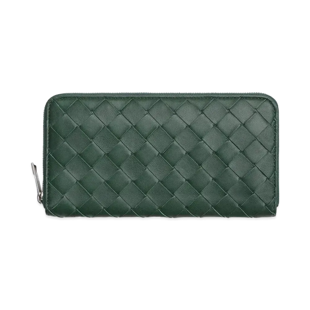Bottega Veneta Zip Around Wallet "Raintree"