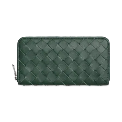 Bottega Veneta Zip Around Wallet "Raintree"