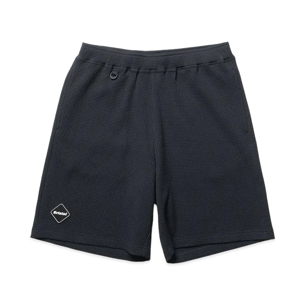 F.C.Real Bristol Tech Waffle Lounge Shorts "Black"