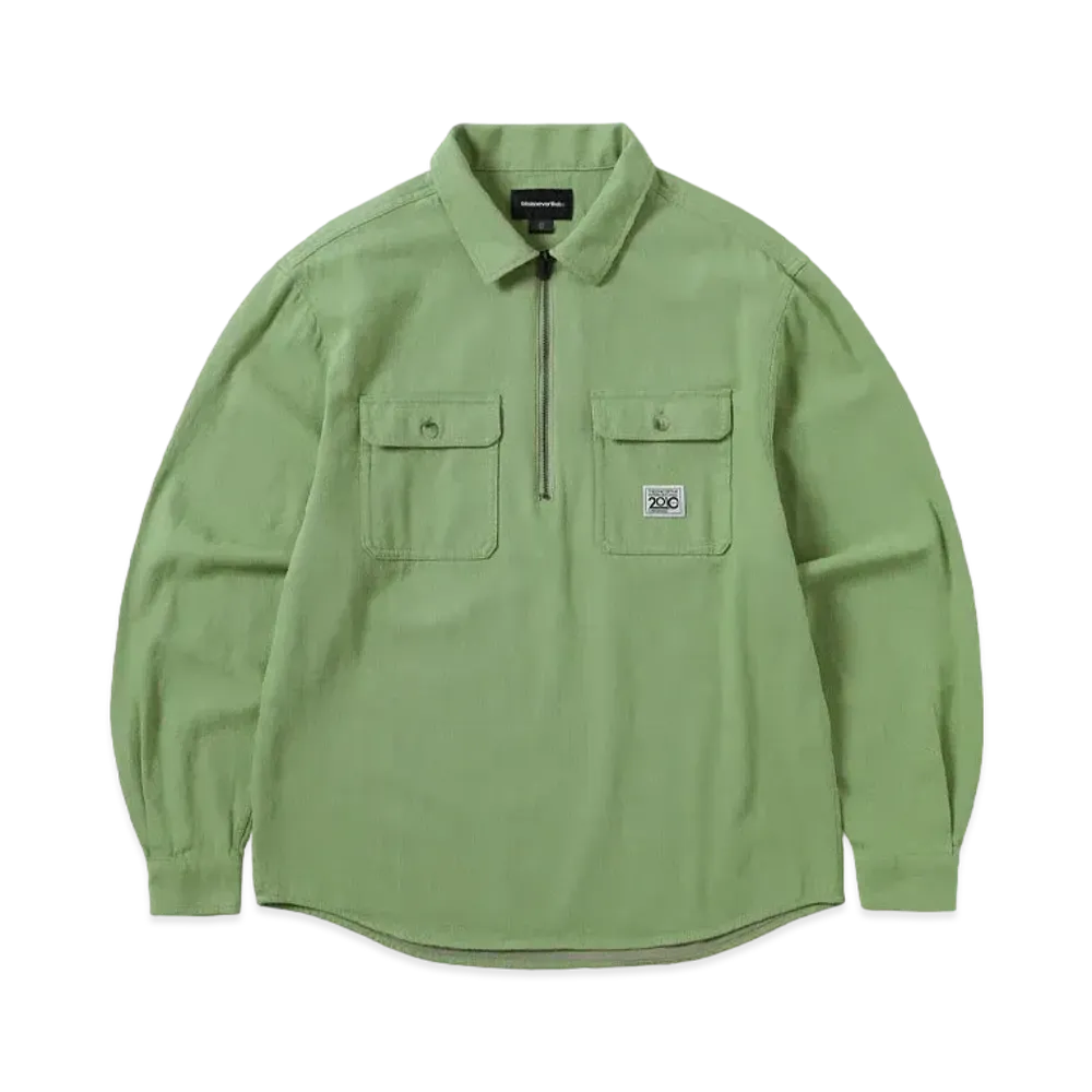 thisisneverthat Half Zip Shirt "Green"