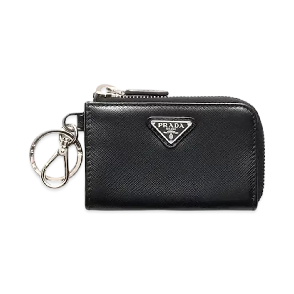 PRADA Saffiano Leather Mini Pouch "Black"