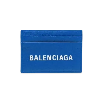 BALENCIAGA Everyday Daily Style Multicard Slot Card Holder "Blue/White"