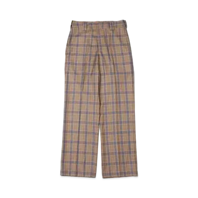atmos pink Checkered Semi-Wide Pants "Beige"