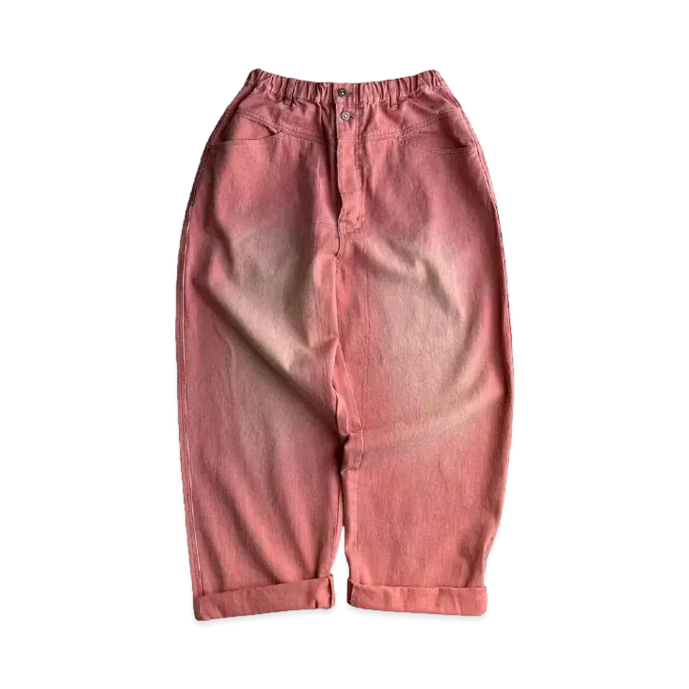 BALLSY.BROTHERS Vintage processing wide work pants "Pink"
